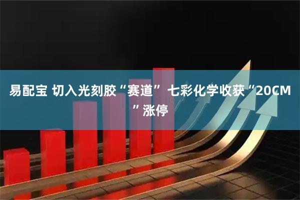 易配宝 切入光刻胶“赛道” 七彩化学收获“20CM”涨停